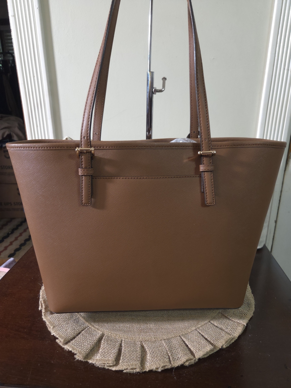 NWOT Michael Kors Caramel Medium Tote - Picture 4 of 8